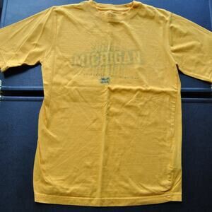 University of Michigan Starter Small Yellow & Blue Short Sleeve Shirt